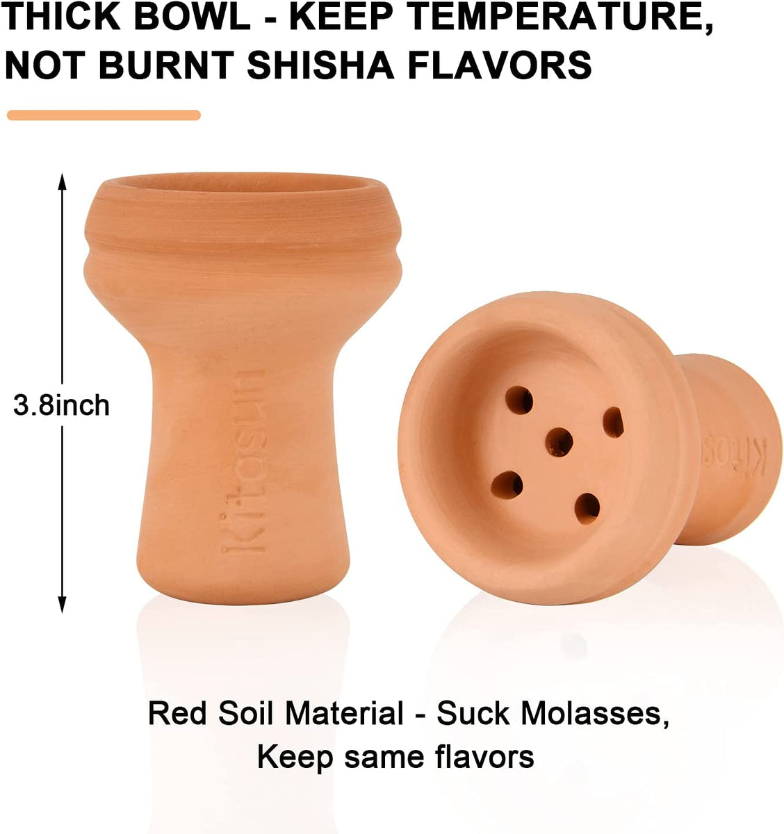 Vortex Shisha Kitosun Hookah Bowl Set Vortex Ceramic Hookah Bowl with 5 Holes Screen ...